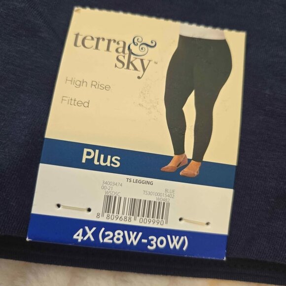 Plus size Terra & Sky Leggings Size 4X New #832 - Picture 2 of 4